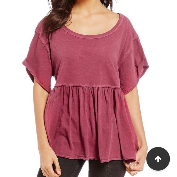 Free People Peplum T-Shirt - Picture 1 of 3